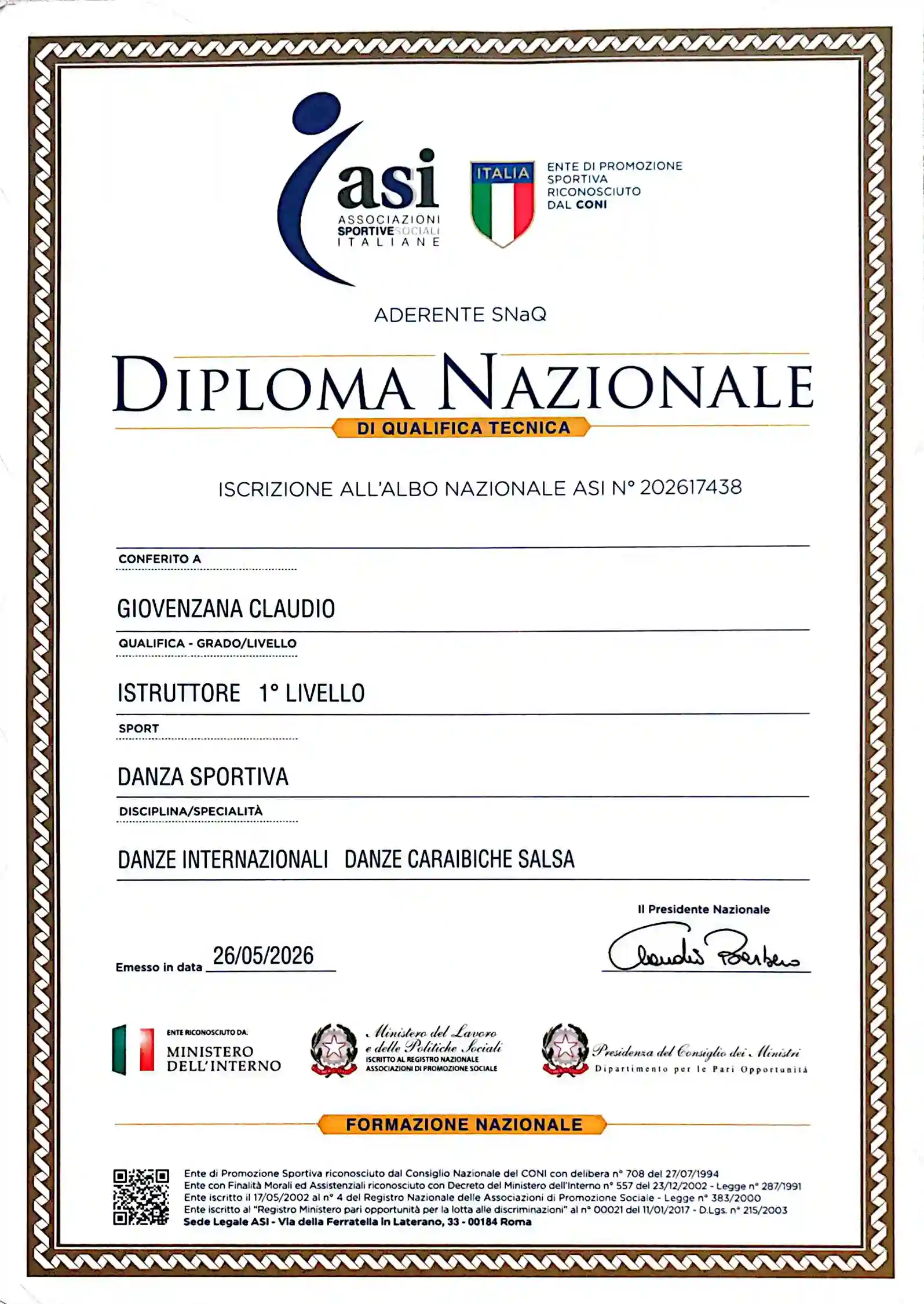 Diploma-nazionale-balli-caraibici-Claudio_Giovenzana