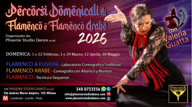 Percorsi Domenicali di Flamenco & Flamenco Arabe 2026 con Valeria Guatta